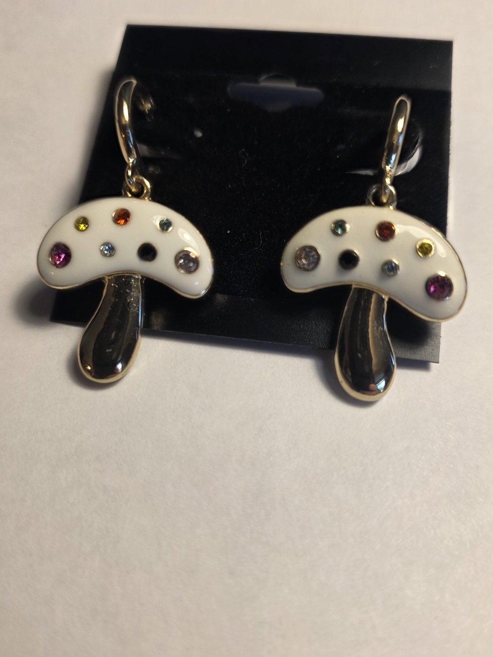 Jeweled Mushroom Earrings — Cottagecore Chic
